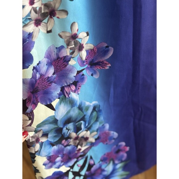 Monsoon Purple Strapless Floral  Maxi  Evening Gown Dress Women's US Sz 4 New - Picture 5 of 8